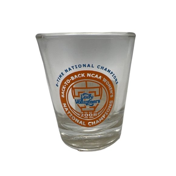 2008 Tennessee Lady Volunteers Shot Glass 8 Time National Champions 2.25" Orange - Picture 1 of 5